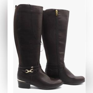 LIZ CLAIBORNE WOMEN'S TOWNSEND BLACK RIDING BOOTS US SIZE 6.5M NWOB